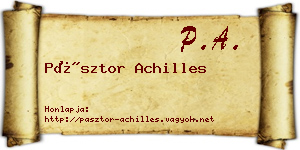Pásztor Achilles névjegykártya